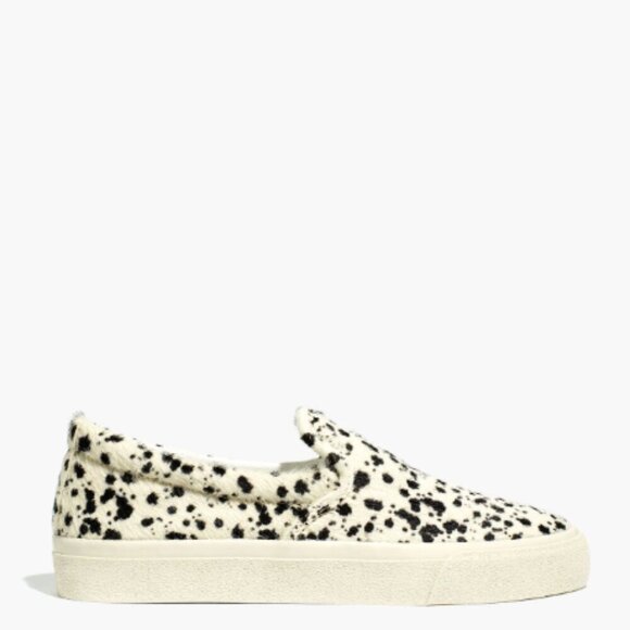 Madewell Sidewalk Slip-On Sneakers in Spatter-Painted Calf Hair - Size 7.5 - Picture 1 of 7